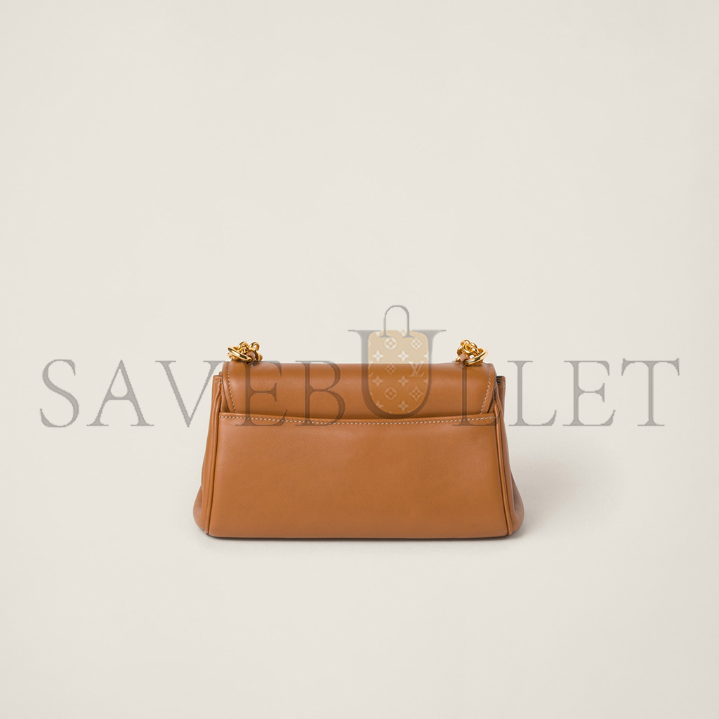 MIU MIU LEATHER SHOULDER BAG 5BD266 (24*14*7.5cm)